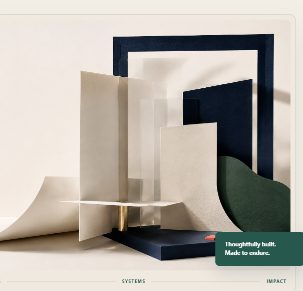 Abstract composition representing thoughtful digital craft