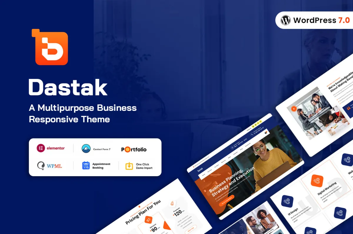 Dastak Business WordPress Theme preview