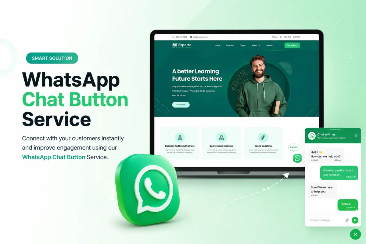 WhatsApp Chat Button Service preview