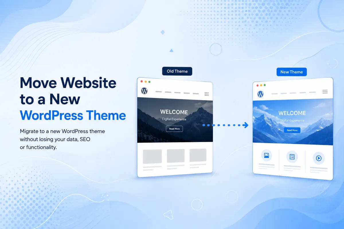 Move Website to a New WordPress Theme preview
