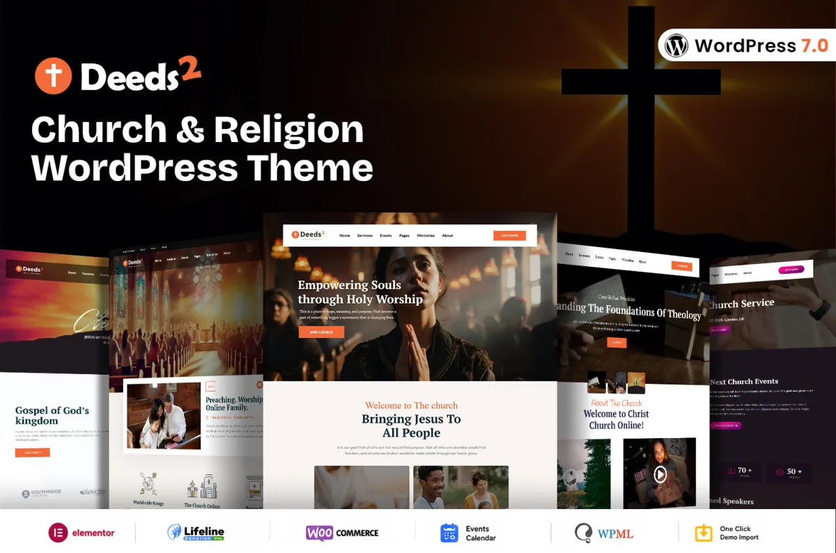Deeds2 Religion and Church WordPress Theme preview
