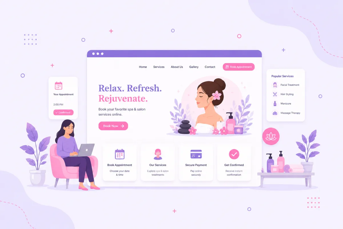 Spa & Salon Website with Paid Appointments preview