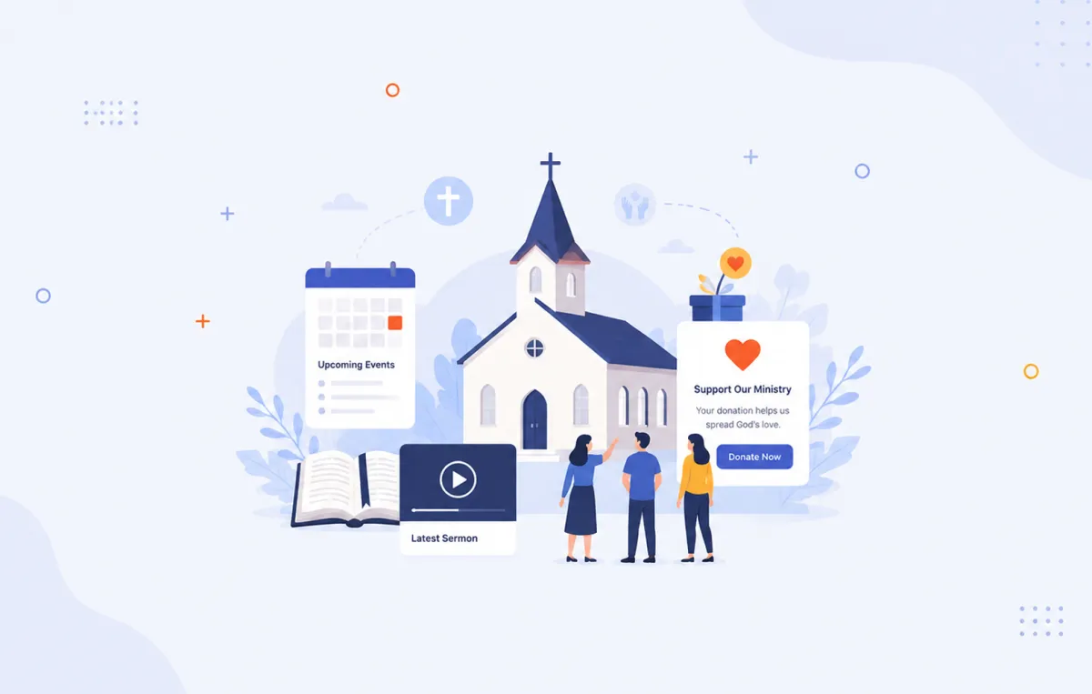 Church Website with Events, Donations and Sermons preview