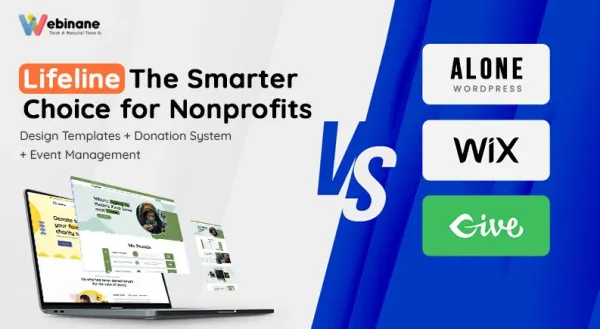Why Choose Lifeline As A Nonprofit Website Builder - Comparison with Wix, Alone & GiveWP preview