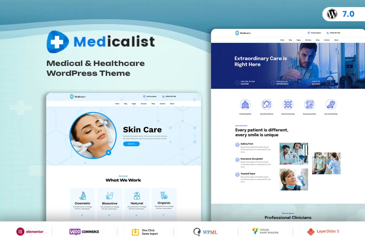 Medicalist Health and Medical WordPress Theme preview