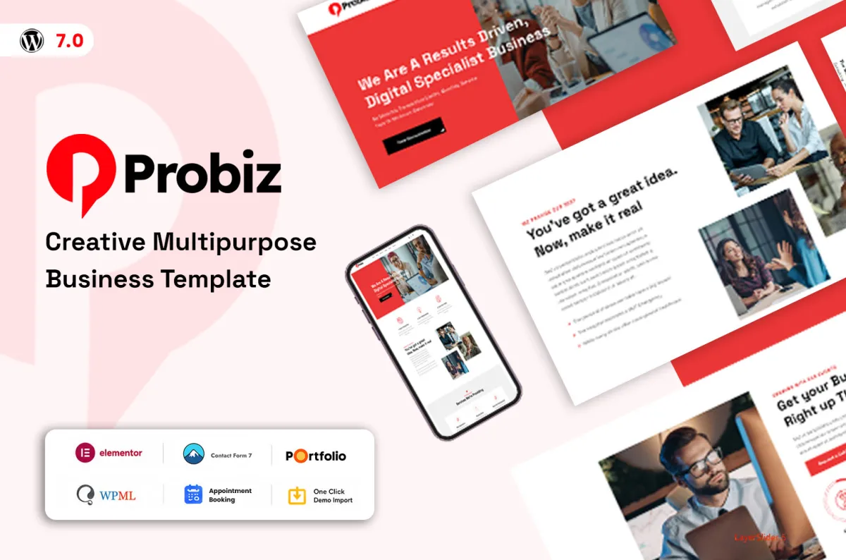 Probiz Small Business WordPress Theme preview