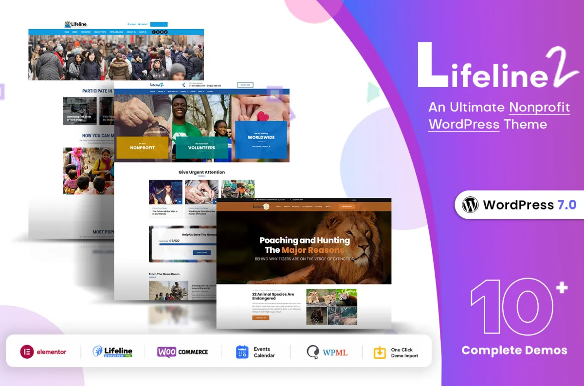 Lifeline2 Charity WordPress Theme