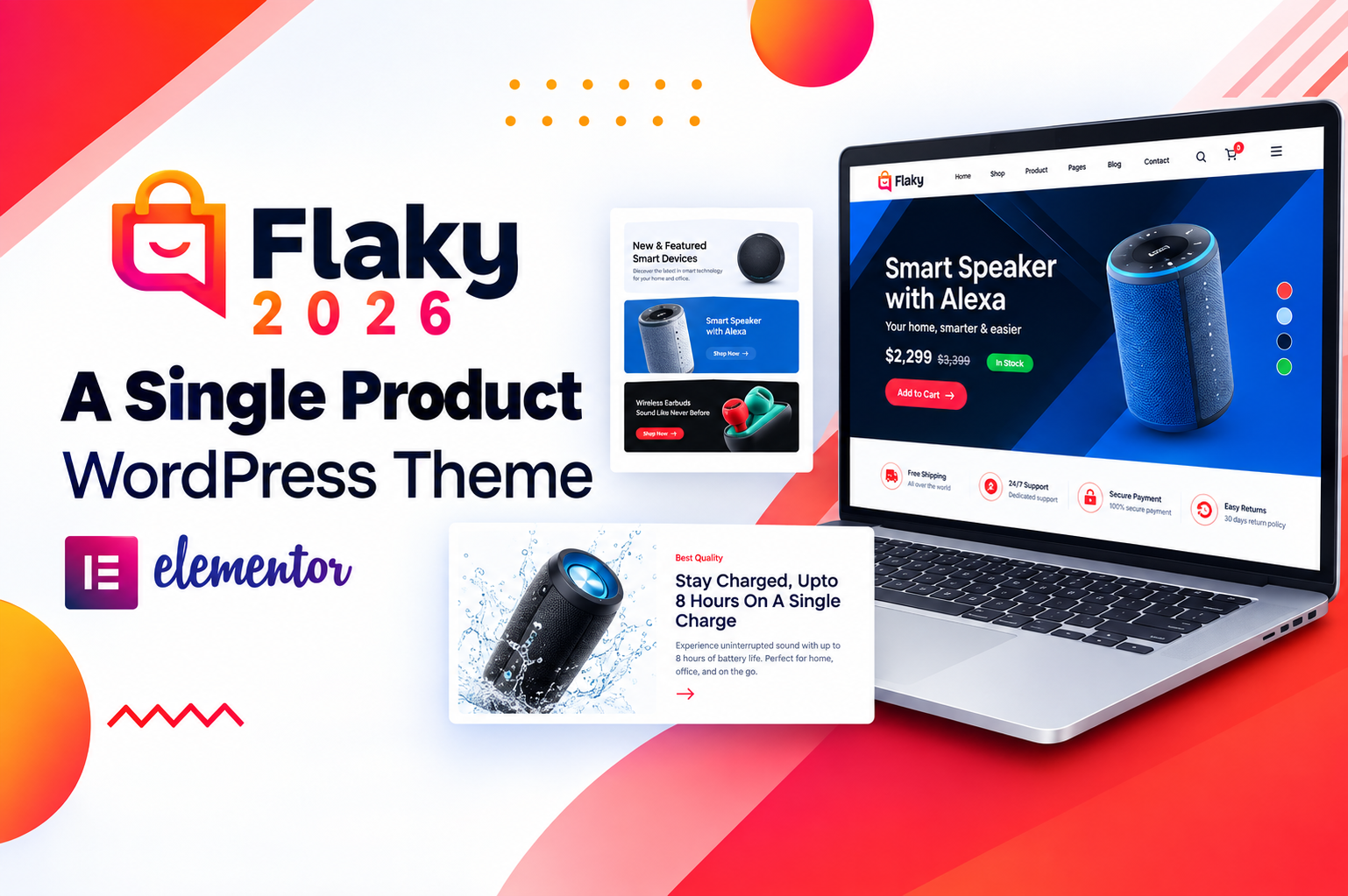 Flaky – Single Product eCommerce WordPress Theme