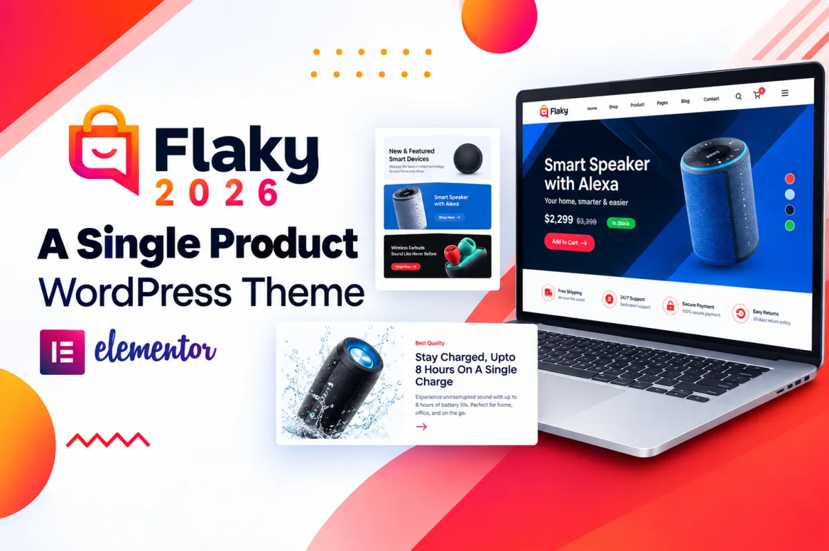 Flaky – Single Product eCommerce WordPress Theme