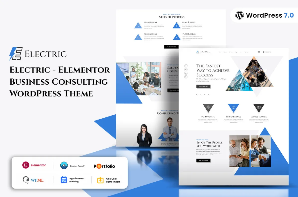 Electric Business WordPress Theme preview