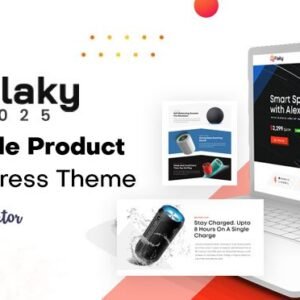 Flaky - Single Product WooCommerce Template with All eCommerce Pages